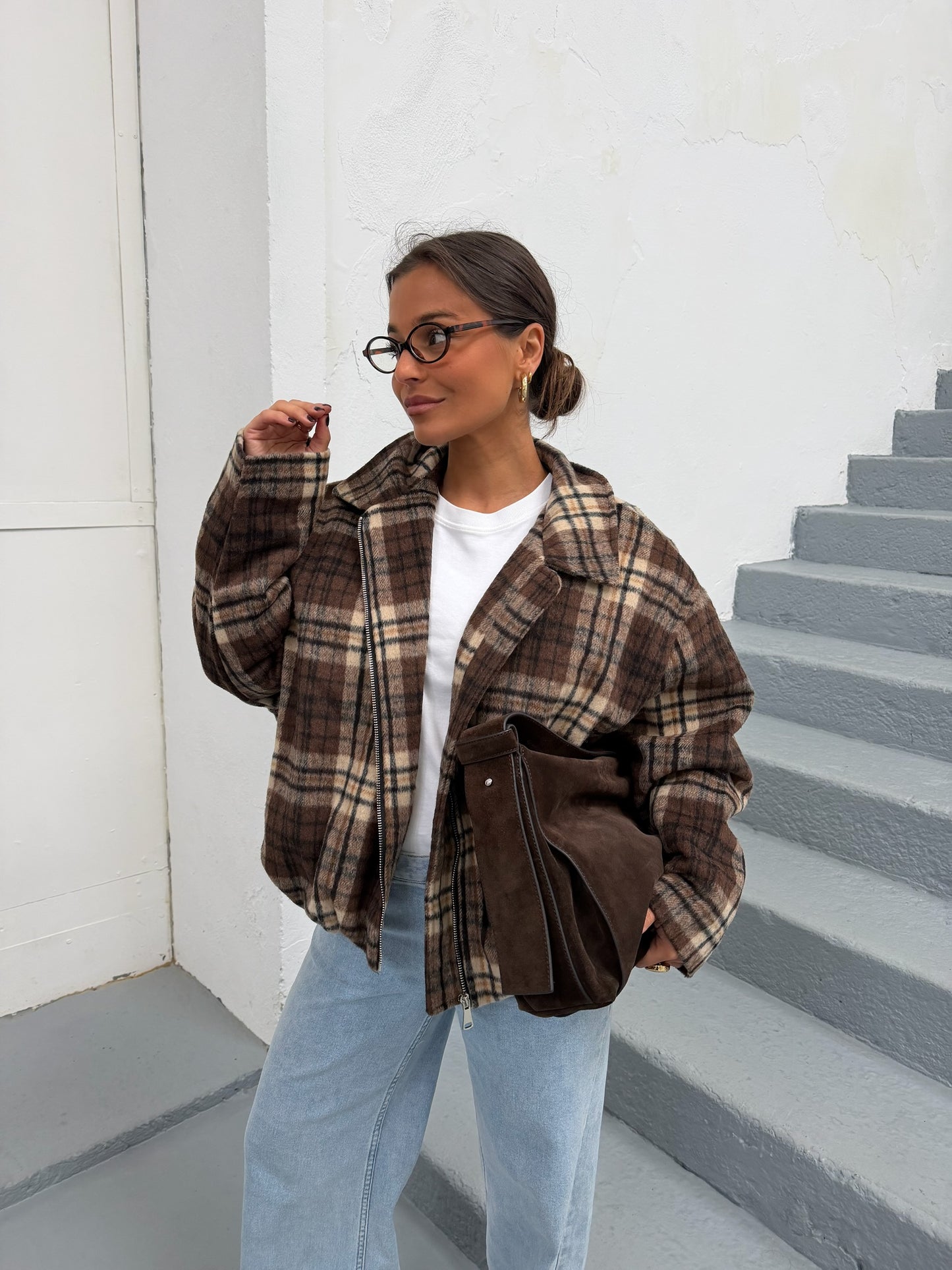 Brown Plaid Coat