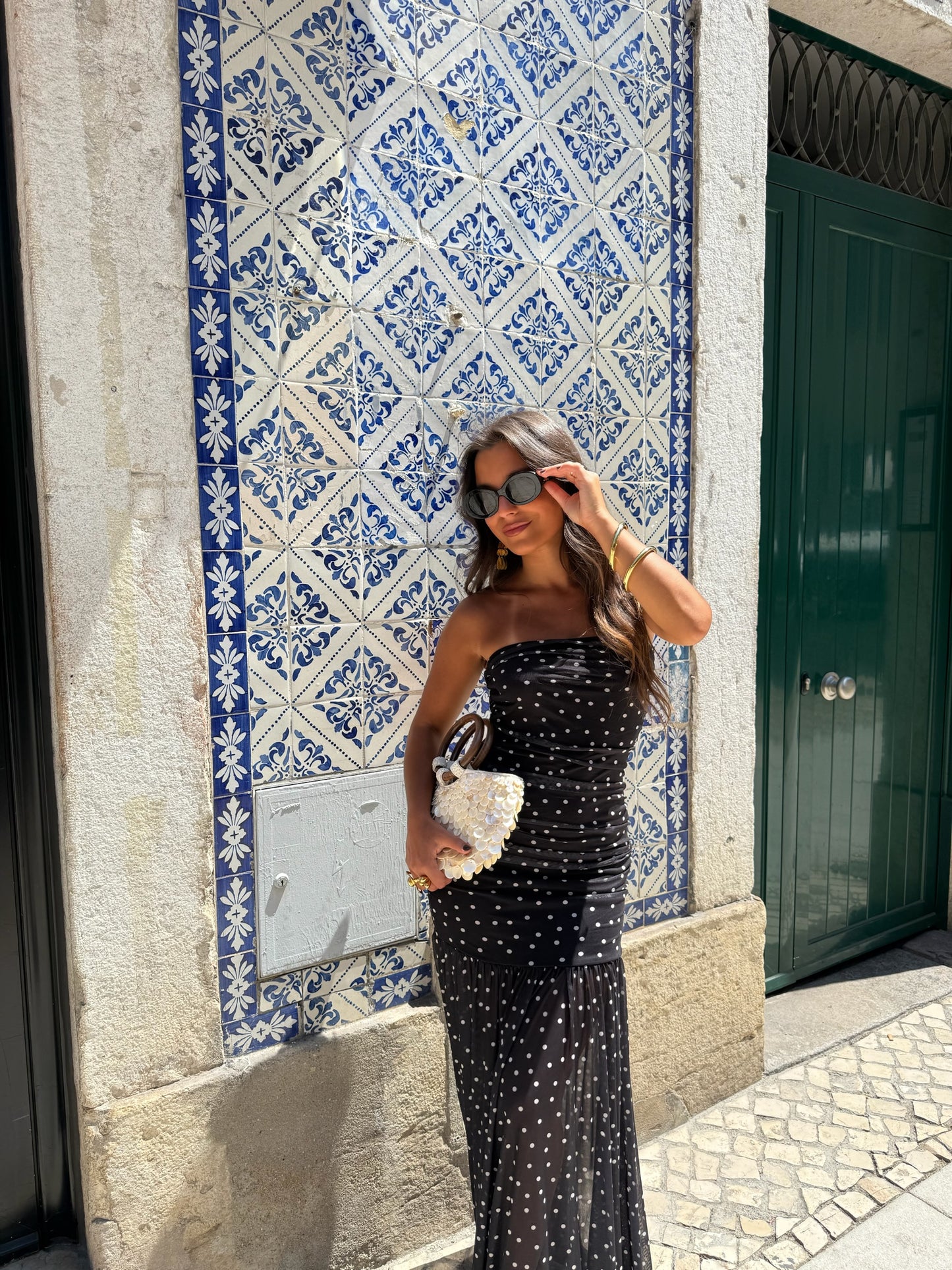 Polka Dot Dress in Black