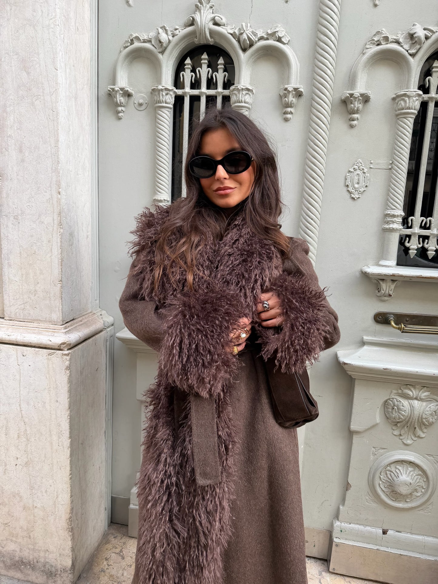 Ophelia Wool Coat in Brown