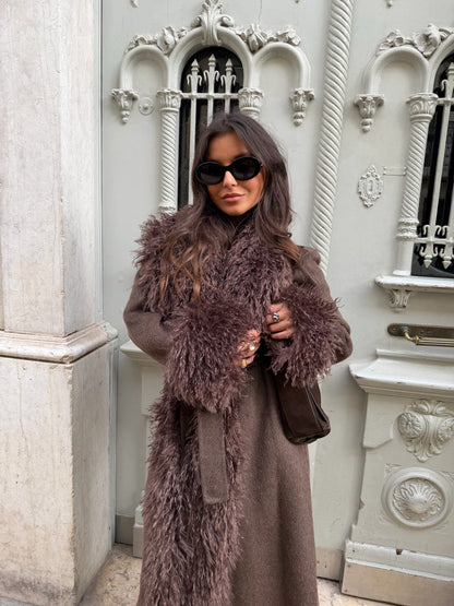 Ophelia Wool Coat in Brown