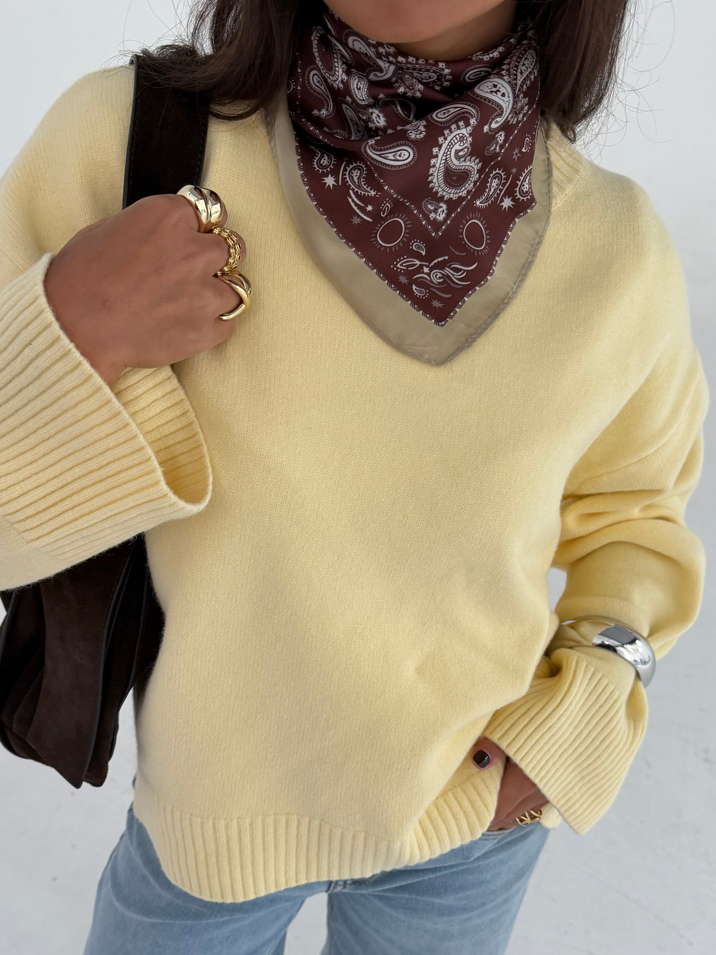 Bandana Satin Brown and Taupe