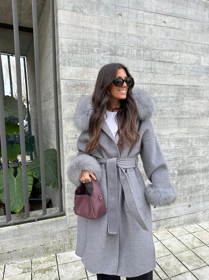 Icy Long Jacket in Grey