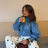 Polka Dot Wide Leg Trousers