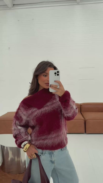Isabela Sweater in Burgundy